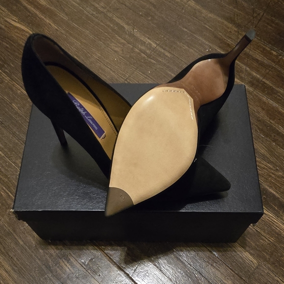 NEW Ralph Lauren Purple Label 8.5 Celia Goat-Suede Pump - Italian - MSRP: $575 - Picture 6 of 15